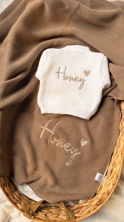 ALL COLOURS - Personalised Baby Blanket
