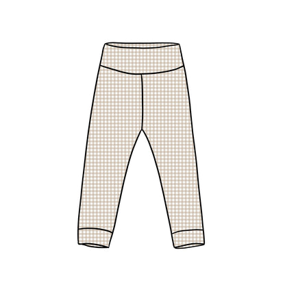 Leggings | Beige Gingham
