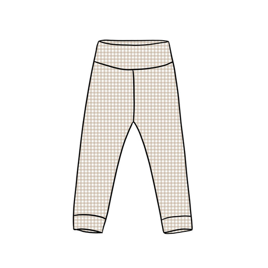 Leggings | Beige Gingham
