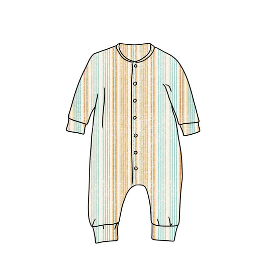 Popperdown Romper | Summer Stripe