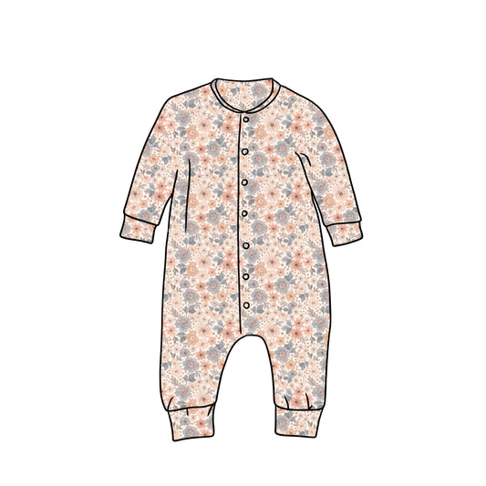 Popperdown Romper | Blush Blooms