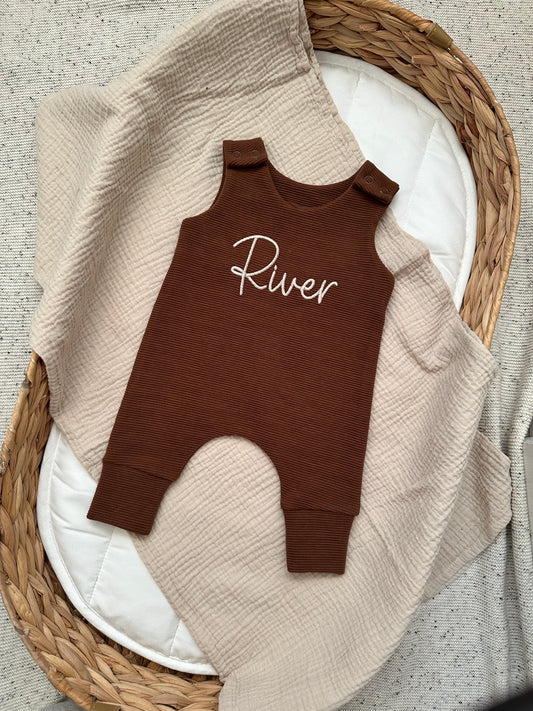 Personalised Harem Romper | Chocolate Rib
