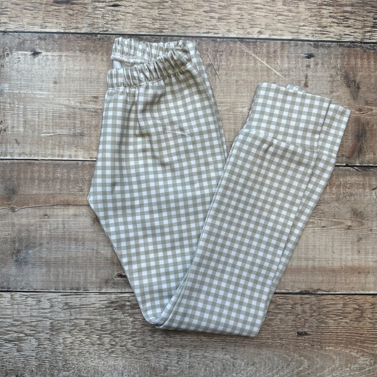 5-6Y Leggings | Sage Gingham