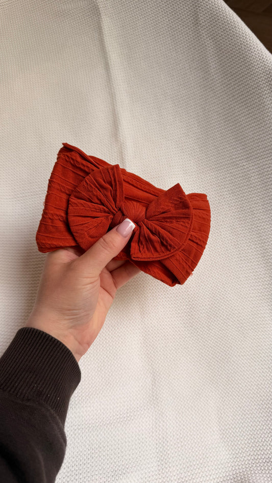 Brick Orange Soft Baby Headband