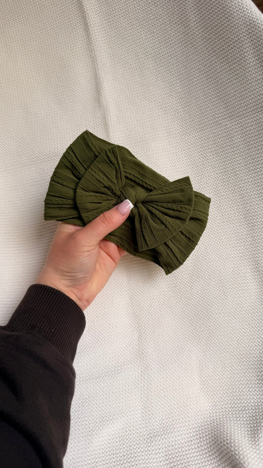 Olive Green Soft Baby Headband