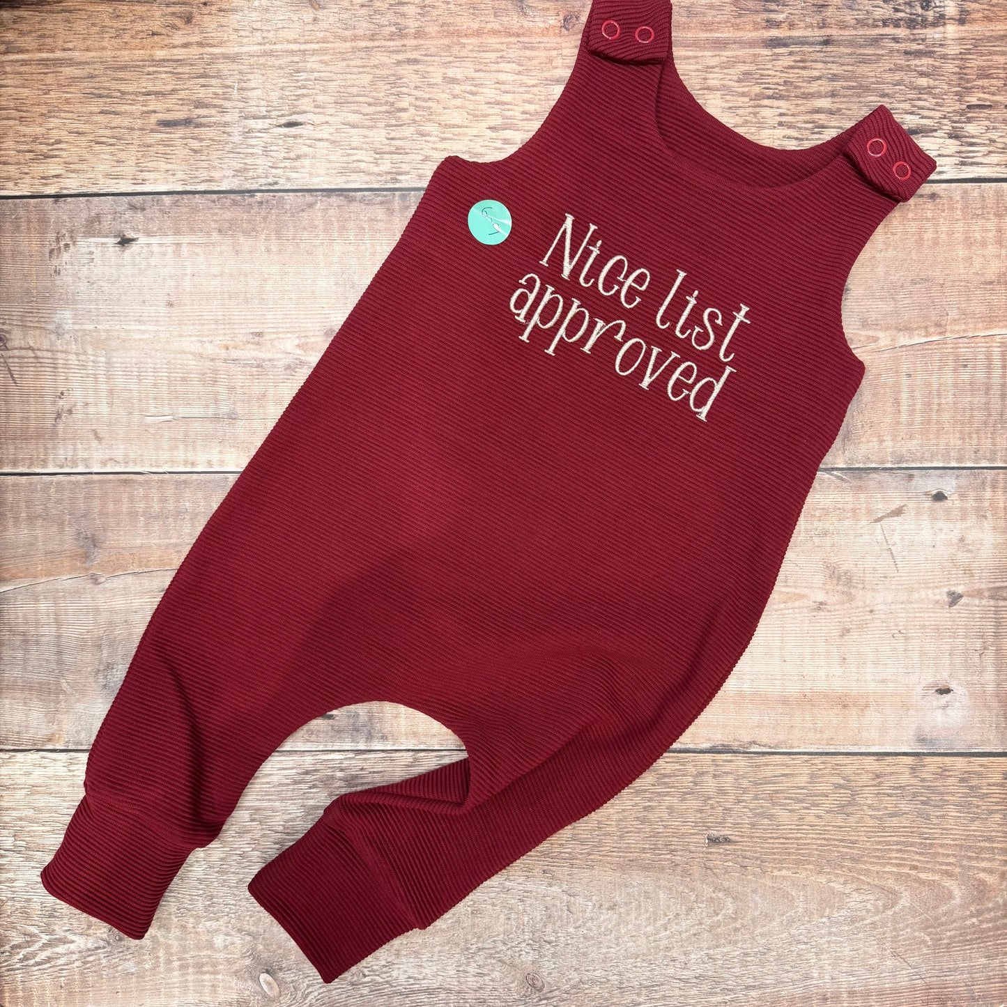 Nice List Harem Romper | Burgundy