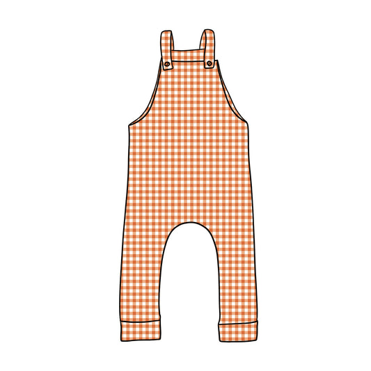Dungarees | Orange Gingham