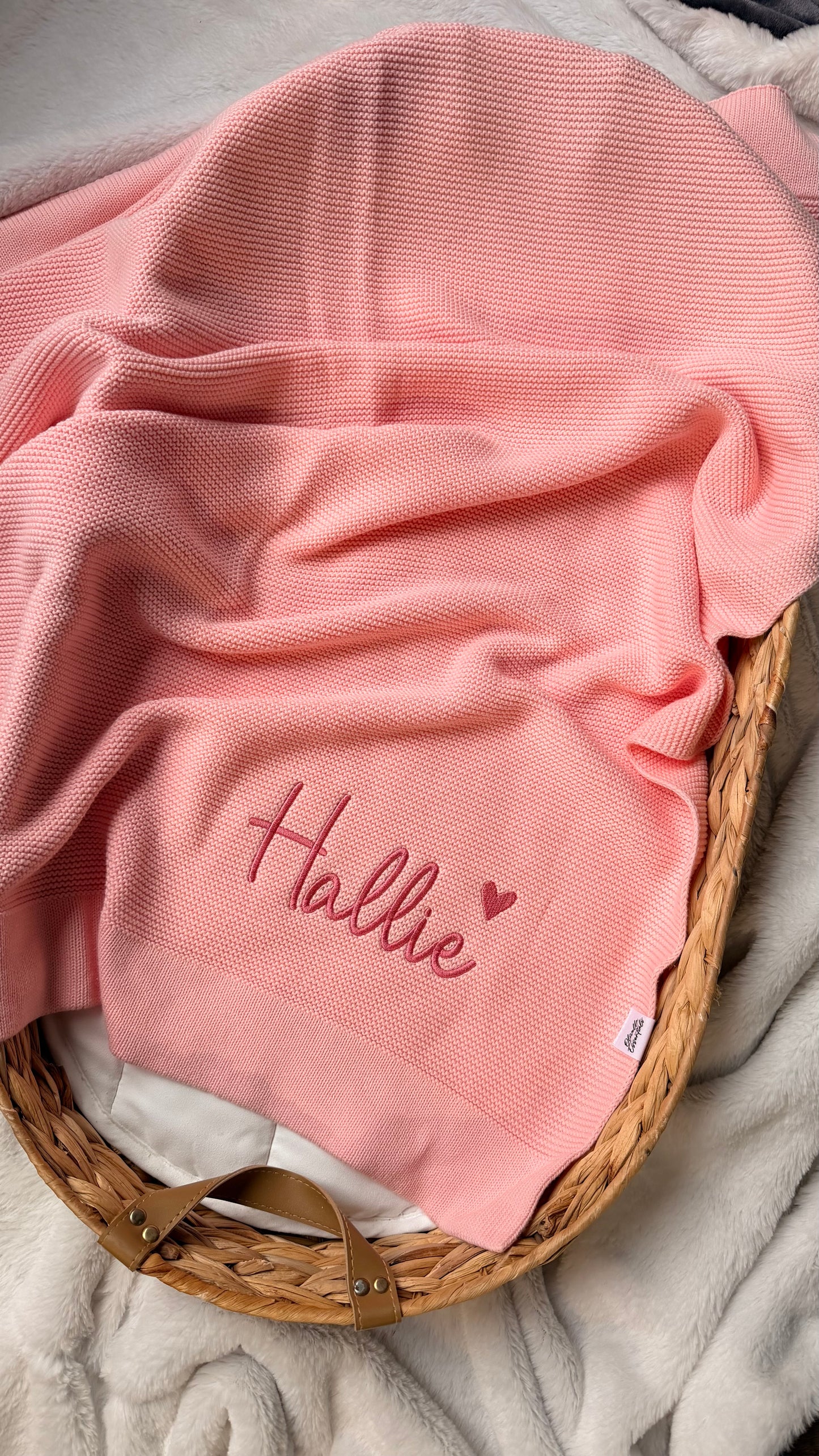 ALL COLOURS - Personalised Baby Blanket