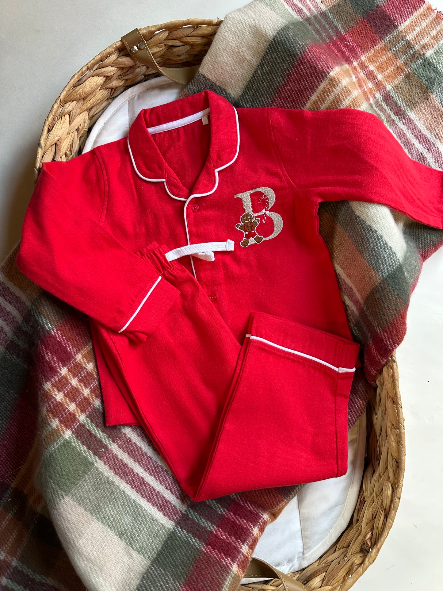 Red Button Personalised Pj's