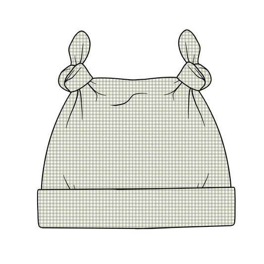 Double Knot Hat | Sage Gingham