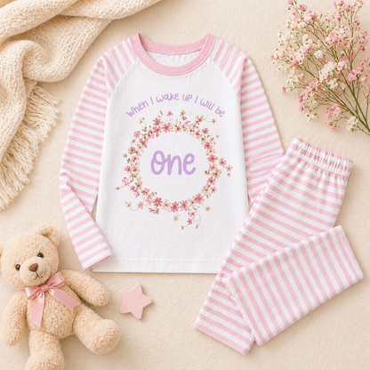Pink Stripe When I Wake Up Pyjamas