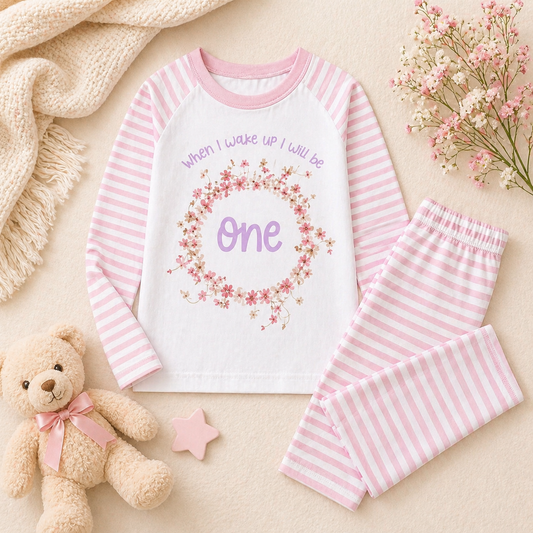Pink Stripe When I Wake Up Pyjamas