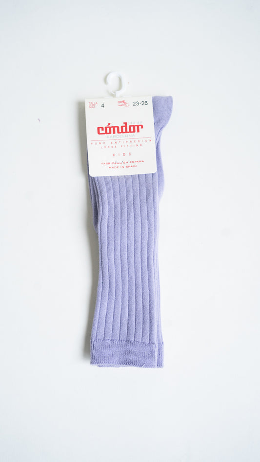 Condor Ribbed Knee Socks  - Lavender