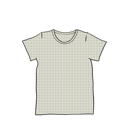 Baggy Tees | Long + Short Sleeve | Sage Gingham