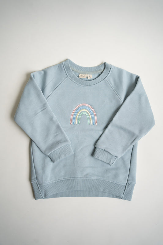Embroidered Relaxed Sweatshirt Kids | Pastel Blue