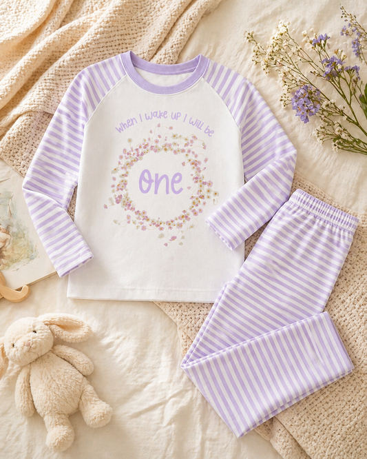 Lilac Stripe When I Wake Up Pyjamas