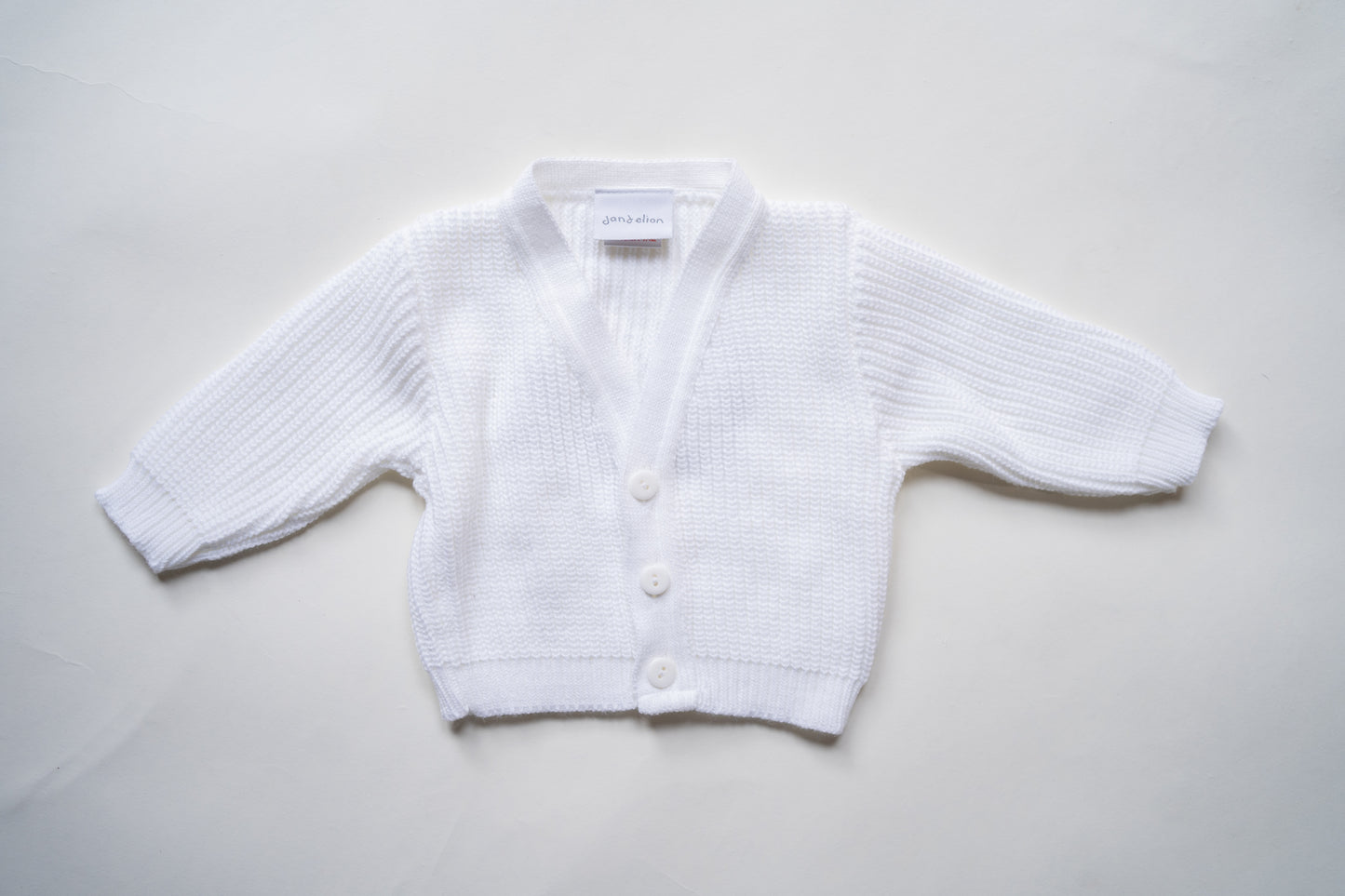 Personalised Baby Knit Cardigan | White