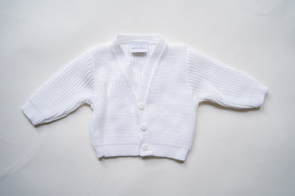 Personalised Baby Knit Cardigan | White