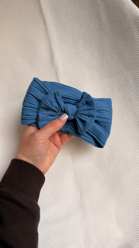 Slate Blue Soft Baby Headband