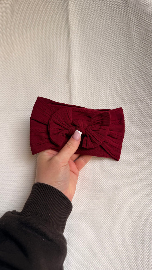 Burgundy Soft Baby Headband