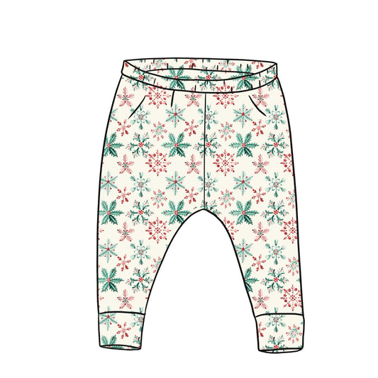 Junior Leggings | Festive Snowflakes