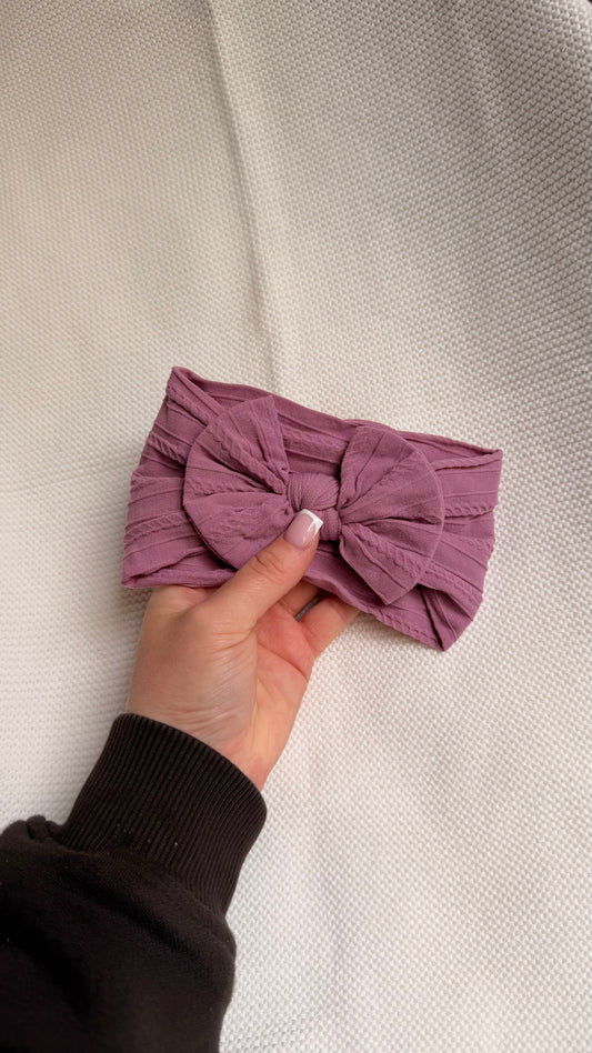 Mauve Soft Baby Headband