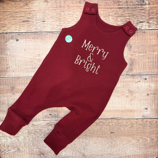 Merry & Bright Harem Romper | Burgundy