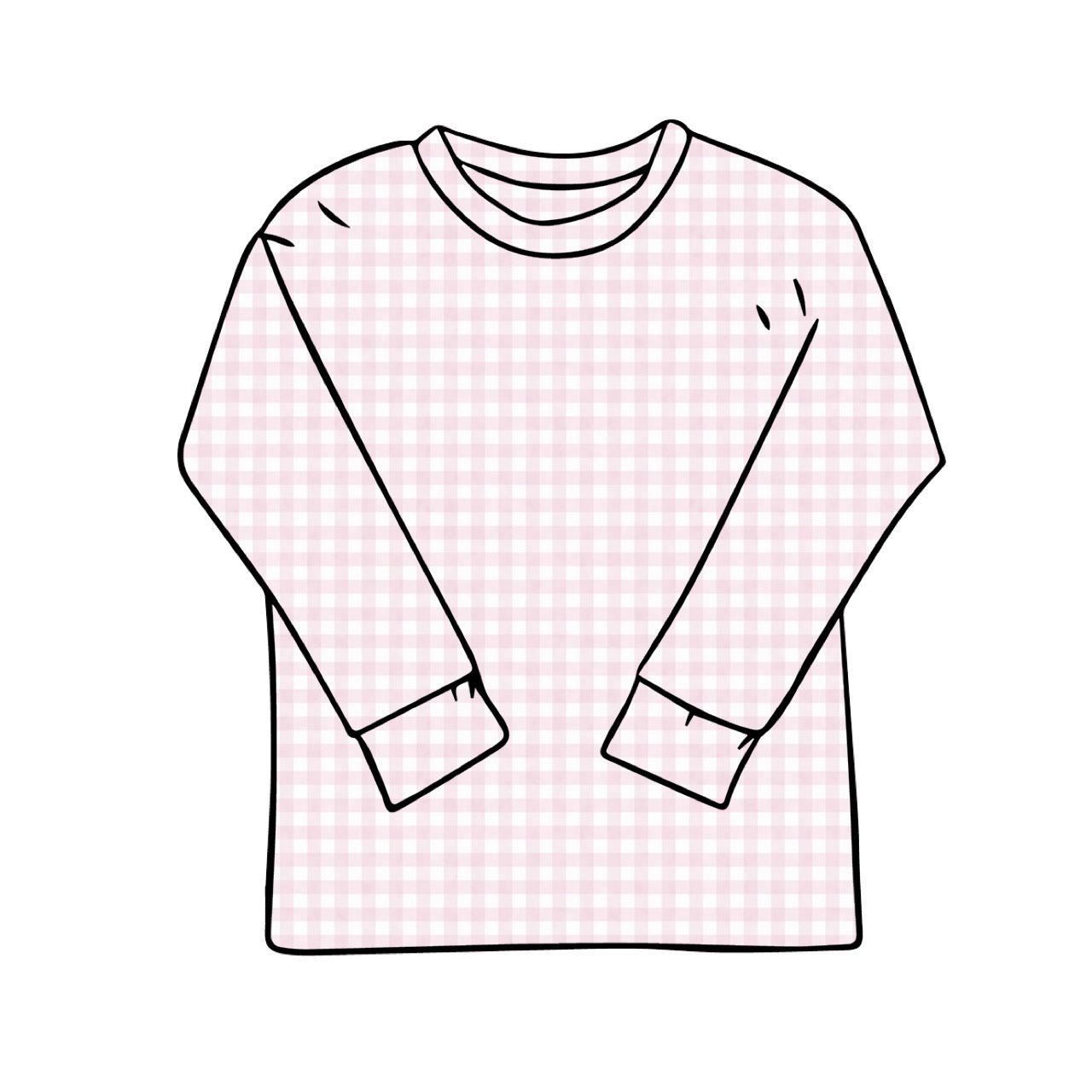 Baggy Tees | Long + Short Sleeve | Pink Gingham
