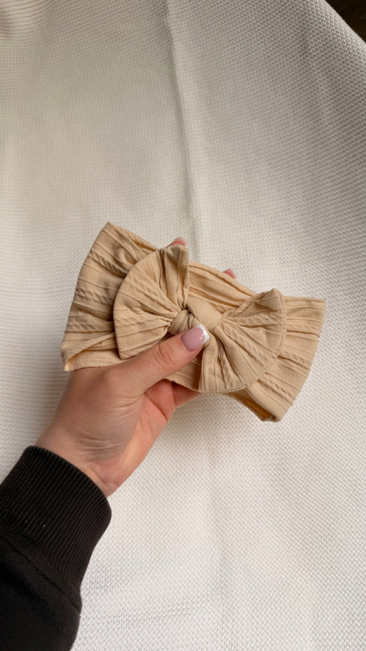 Beige Soft Baby Headband