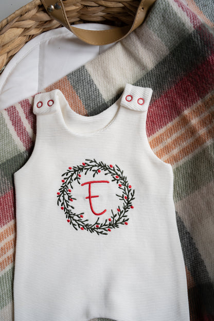 Personalised Bummie Romper | Ecru Rib