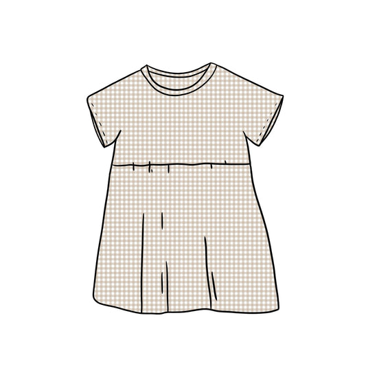 Tunic Dress | Beige Gingham
