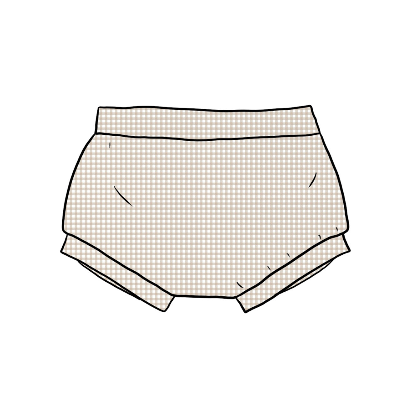 Bummies | Beige Gingham