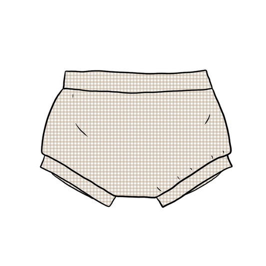 Bummies | Beige Gingham