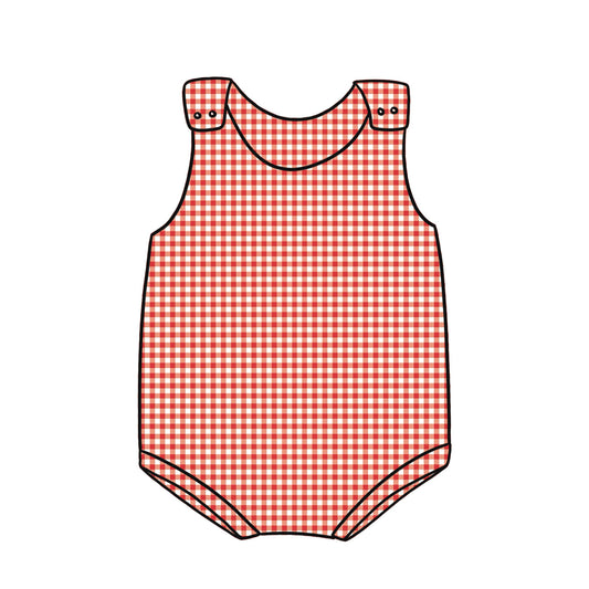 Bummie Romper | Red Gingham