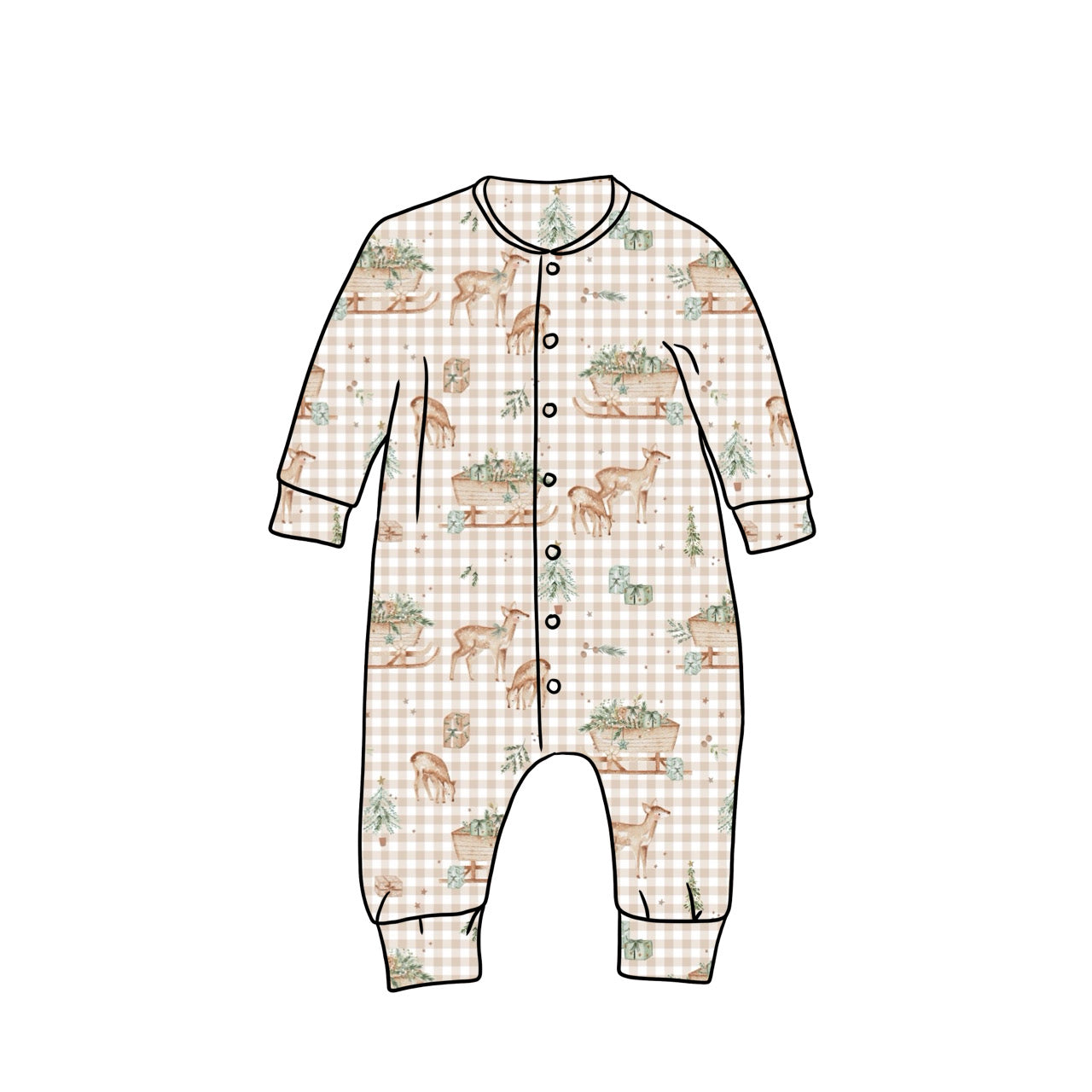 Popperdown Romper | Reindeer Games