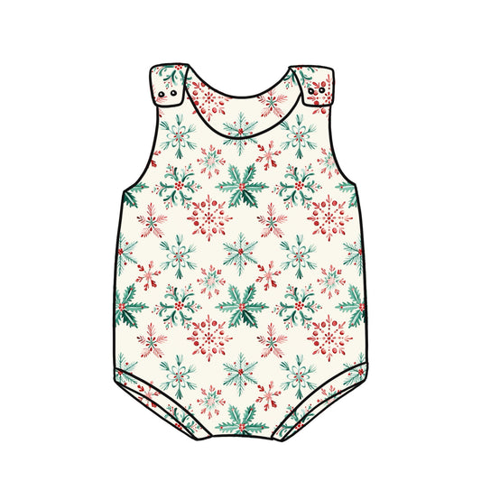 Bummie Romper | Festive Snowflakes
