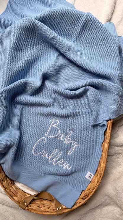 ALL COLOURS - Personalised Baby Blanket