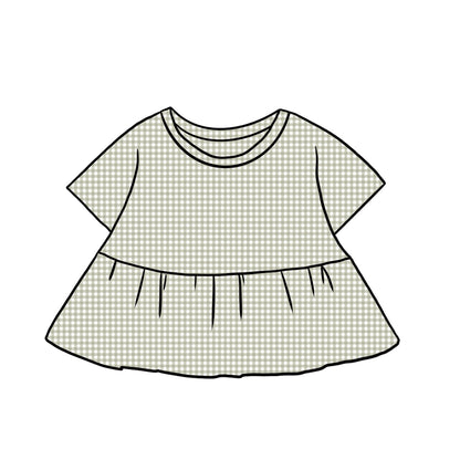 Peplum Tops | Sage Gingham