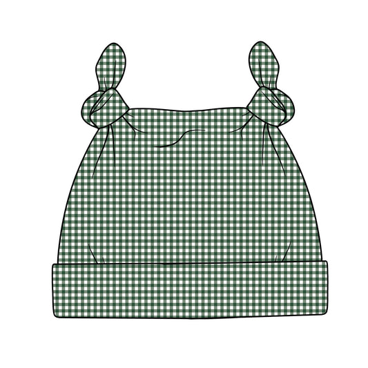 Double Knot Hat | Green Gingham