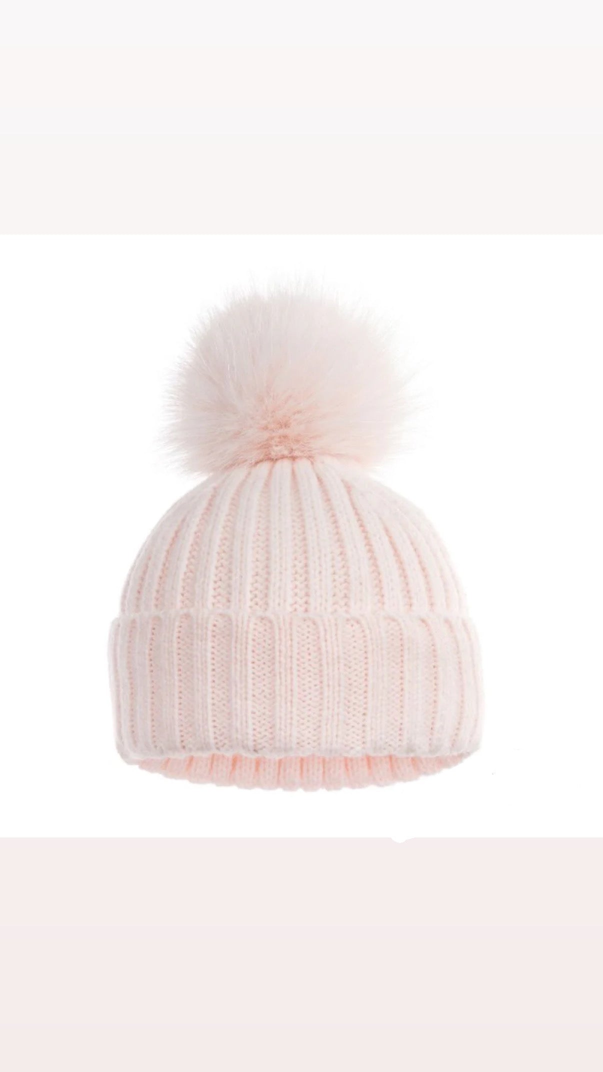 Personalised Baby Beanie Pom Hat 0-12M