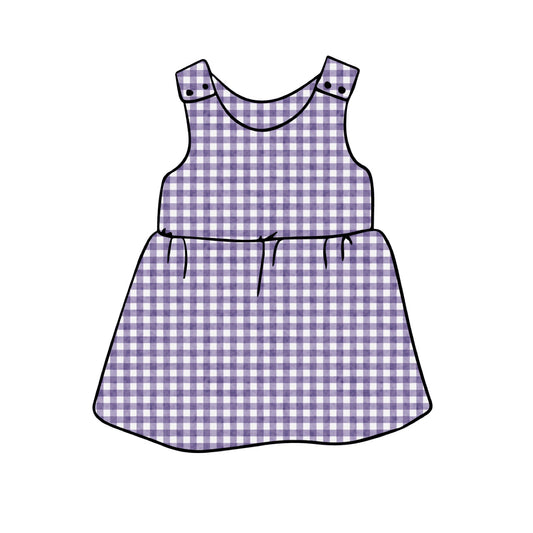 Pinny Dress | Purple Gingham