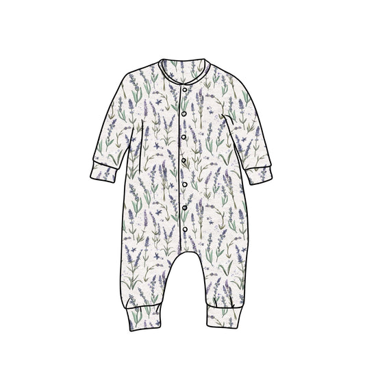 Popperdown Romper | Lavender Fields