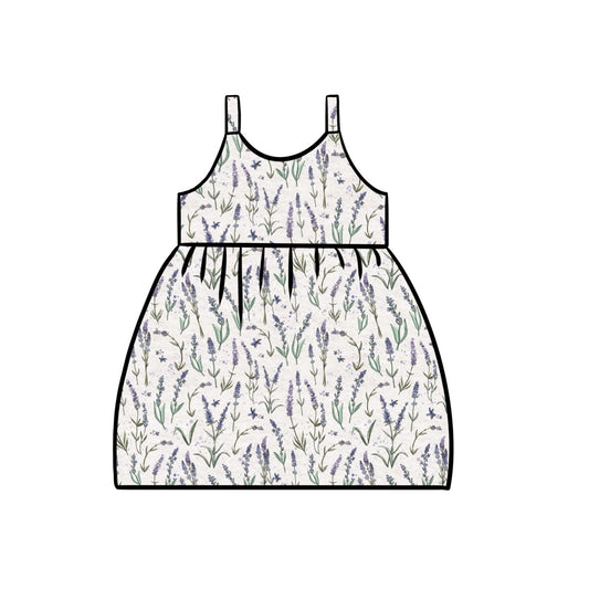 Junior Gathered Dress | Lavender Fields