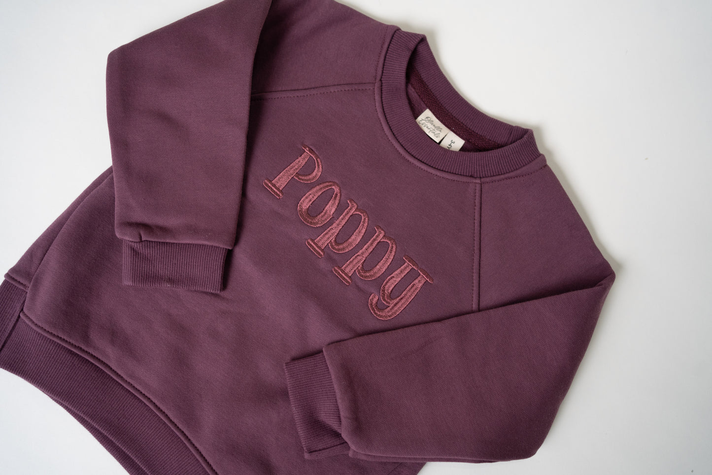 Embroidered Relaxed Sweatshirt Kids | Plum